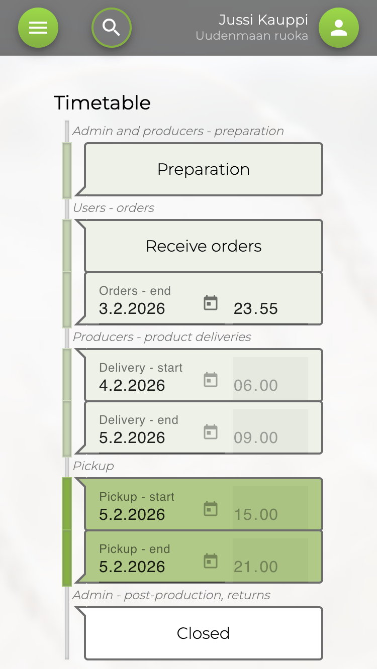 Tarjonnan aikatauluhallinta